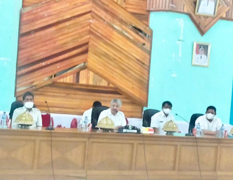 Bupati Pinrang Irwan Hamid bersilaturahmi dengan  insan pers yang bertugas di Pinrang, Rabu (29/9/2021) di Aula Kantor Bupati Pinrang