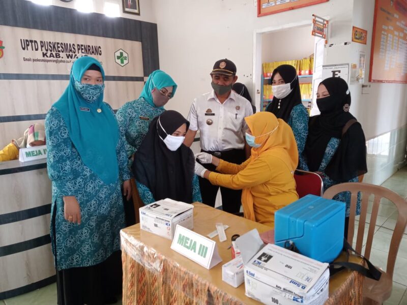 TP PKK Wajo bersama Dinkes Wajo mwnggwlar Vaksinasi serentak