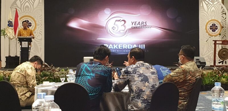 Rakerda III BPD PHRI Sulsel yang berlangsung di Claro Hotel Makassar, Sabtu, 5 Februari 2022.