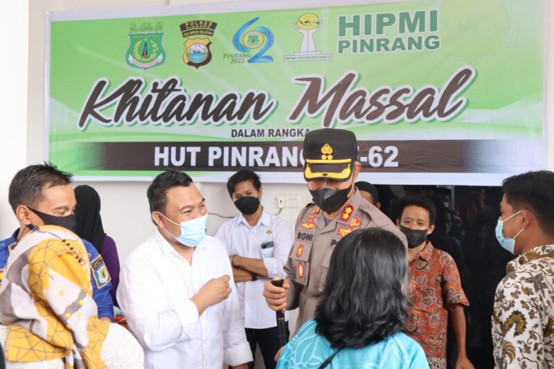 Kapolres Pinrang hadiri khitanan massal yang di gelar HIPMI