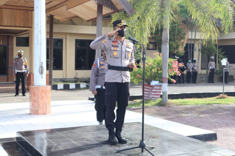 Kapolres Pinrang Pimpin Apel Gelar Pasukan