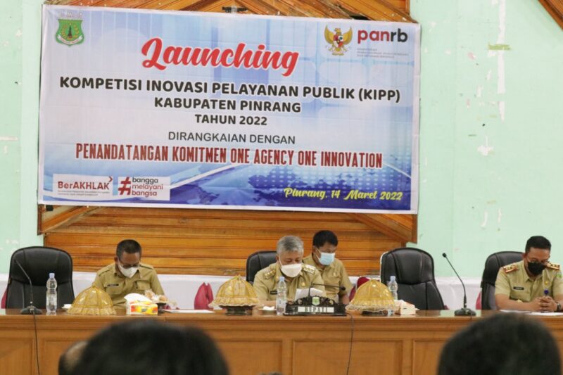 Bupati Pinrang hadiri Launching KIPP di ruang pola kantor bupati Pinrang