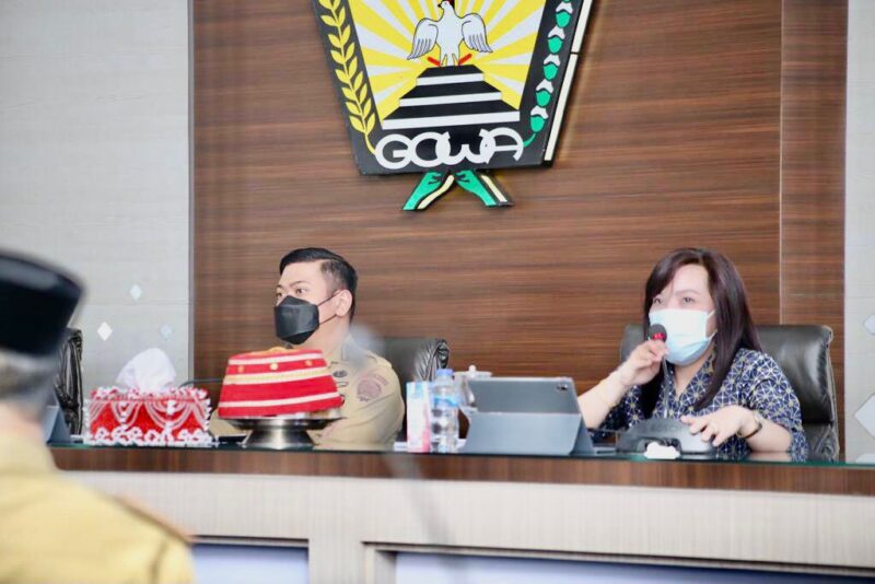 Bupati Gowa, Adnan Purichta Ichsan, Saat Menghadiri Forum Kemitraan BPJS Kesehatan dengan Pemkab Gowa, di Baruga Karaeng Patingalloang, Kantor Bupati Gowa, Selasa 24 Mei 2022.