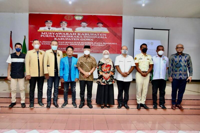 Wakil Bupati Gowa, H. Abd Rauf Malaganni, Menghadiri Musyawarah Kabupaten (Muskab) Purna Paskibraka Indonesia (PPI) Kabupaten Gowa, di Gedung Dharma Wanita Sungguminasa, Kamis 26 Mei 2022.