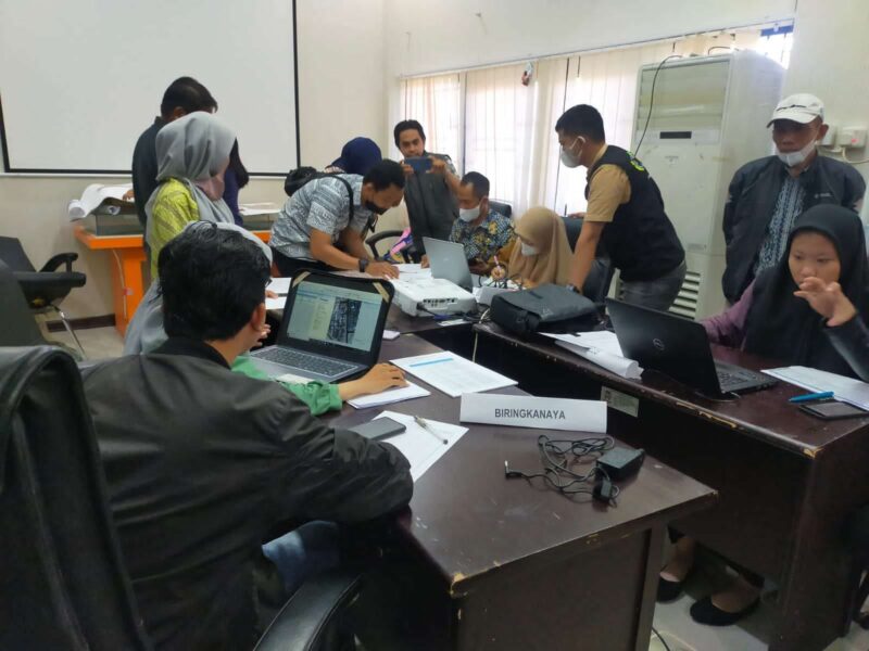 Dinas Penataan Ruang Kota Makassar, Melakukan Perampungan Digitasi Peta Lorong Wisata, Sabtu 18 Juni 2022.