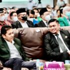 Bupati Gowa, Adnan Purichta Ichsan, Hadiri Pelantikan Rektor dan Wakil Rektor Universitas Muslim Indonesia (UMI) Periode 2022-2026, di Auditorium Al-Jibra, Kampus II UMI Makassar, Senin 27 Juni 2022.