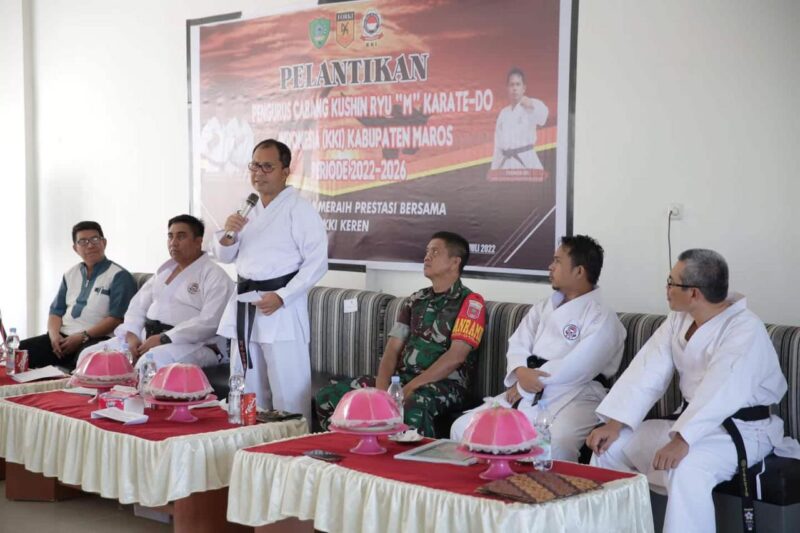 Wali Kota Makassar Sekaligus Ketua Umum KKI Provinsi Sulsel, Ir. Moh. Ramdhan Pomanto, Melantik Sejumlah Pengurus Cabang Kushin Ryu 