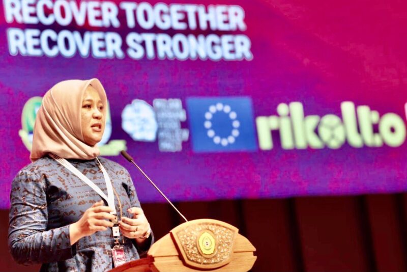 Wali Kota Makassar, Fatmawati Rusdi, Menghadiri Konferensi Improving City Food Security and Creating Future Work Through Urban Farming Based on Culture and Technology, di Bandung, Jawa Barat, Rabu 3 Agustus 2022.