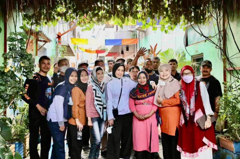 Wakil Wali Kota Makassar, Fatmawati Rusdi, Meninjau Lorong Wisata Bontoala, Minggu 7 Agustus 2022.