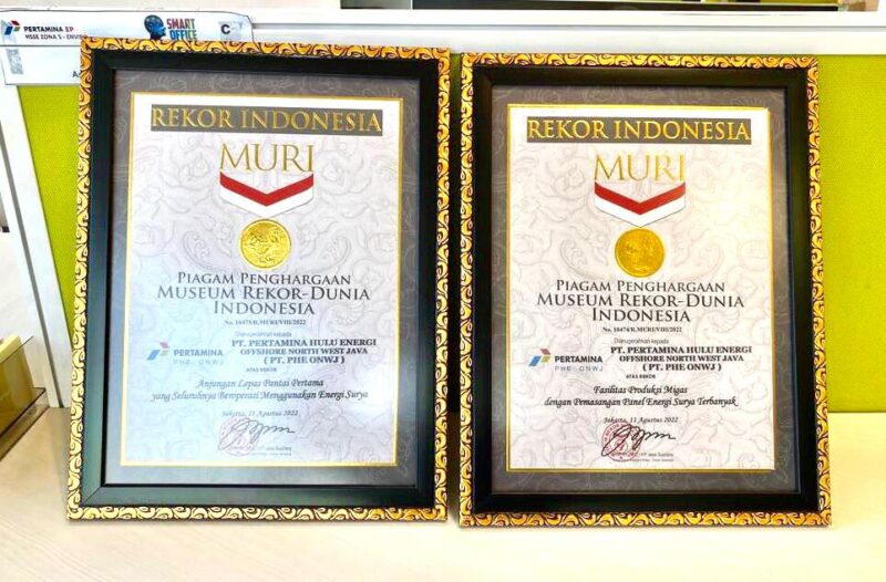 PHE ONWJ mendapat pengakuan dari Museum Rekor Indonesia (MURI).