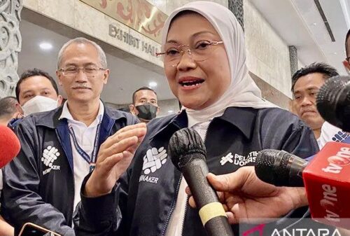 Menteri Ketenagakerjaan Ida Fauziyah  di Festival Pelatihan Vokasi 2022 di Jakarta, Minggu 30 Oktober 2022