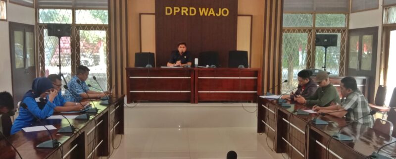 Pelita Hukum Independen saat melakukan Aspirasi di DPRD Wajo terkait rencana Pemerintah Kabupaten Wajo untuk melakukan penyertaan modal pada Perumda Tirta Danau Tempe sebesar Rp1,5 Milyar melalui APBD tahun 2023, Senin (31/10/2022)