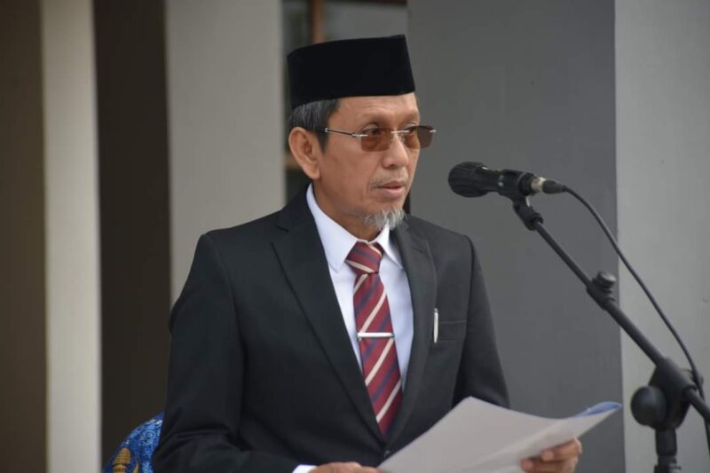 Sekda Pinrang Ir. Andi Budaya Membacakan sambutan Menteri pemuda dan Olahraga