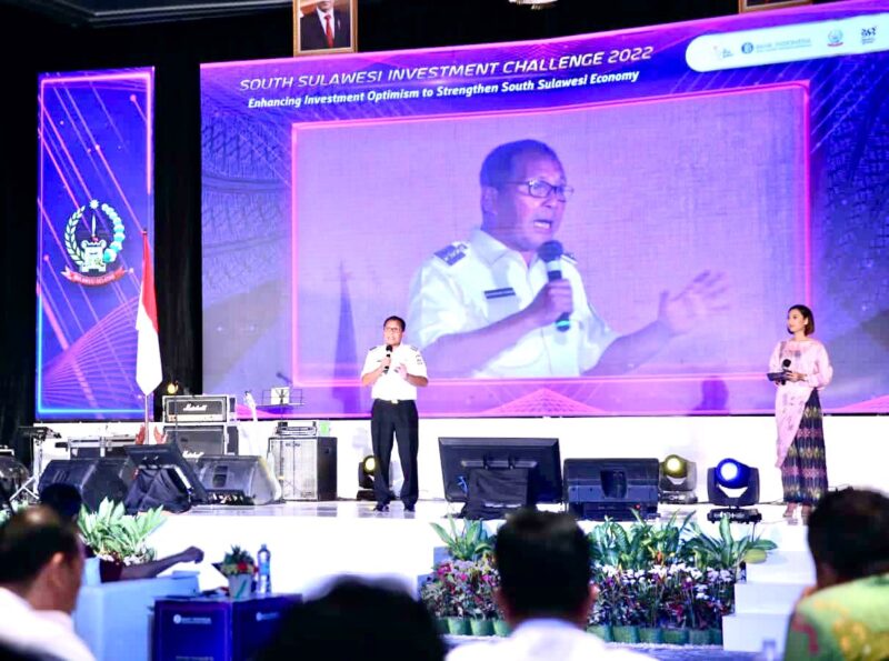 Wali Kota Makassar, Ir. Moh. Ramdhan Pomanto, Mempresentasikan Japparate, di South Sulawesi Investment Challenge, Rabu 9 November 2022.