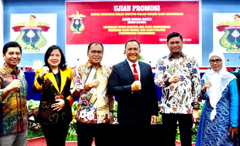 Wali Kota Makassar, Ir. Moh. Ramdhan Pomanto, Menghadiri Ujian Promosi Doktor, Letnan Jenderal (Letjend) TNI (Purn) Agus Surya Bakti, di Aula Lembaga Penelitian dan Pengembangan Masyarakat (LPPM), Universitas Hasanuddin (Unhas), Jum'at 27 Januari 2023