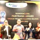 Wali Kota Makassar, Ir. Moh. Ramdhan Pomanto, Menghadiri Sesi Wawancara Paritrana Award Jaminan Sosial Ketenagakerjaan 2022, di Hotel Mercure, Kamis 26 Januari 2023
