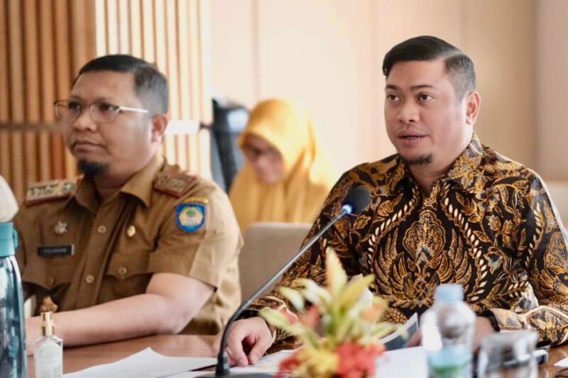 Bupati Gowa, Dr. Adnan Purichta Ichsan, SH, MH, Saat Melakukan Presentasi Secara Virtual, di Maccora Ballroom Hotel The Rinra Makassar, Senin 13 Maret 2023