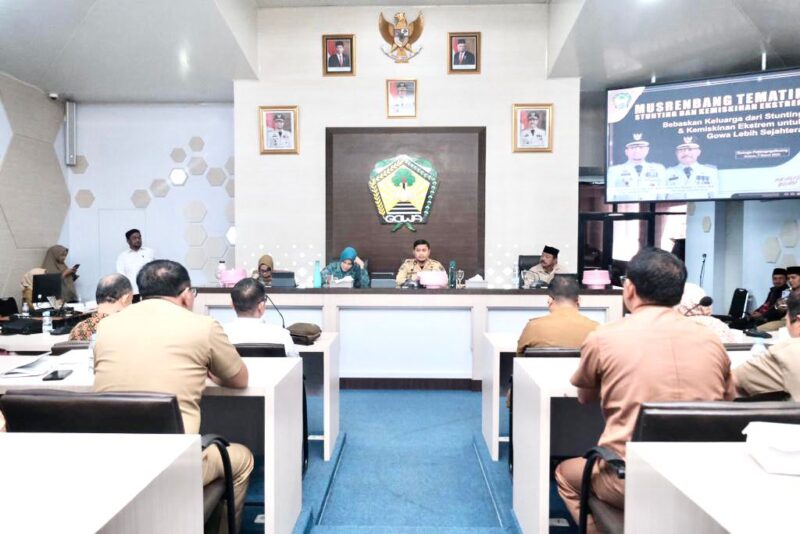 Bupati Gowa, Dr. Adnan Purichta Ichsan, SH, MH, Mengahdiri Pembukaan Musrenbang Tematik, di Baruga Karaeng Patingalloang, Kantor Bupati Gowa, Selasa 7 Maret 2023.