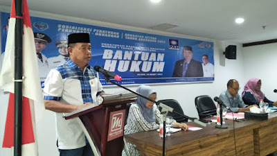 Legislator DPRD Kota Makassar, Sangkala Saddiko, Gelar Sosialisasi Peraturan Daerah Nomor 7 Tahun 2015, Tentang Penyelenggaraan Bantuan Hukum, di Hotel Grand Maleo, Jalan Pelita Raya, Selasa 28 Maret 2023.