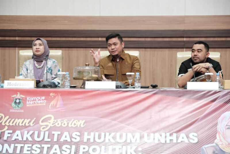 Bupati Gowa, Adnan Purichta Ichsan, Menjadi Narasumber Pada Alumni Session, di Baruga Prof. Dr. H. Baharuddin Lopa, Selasa 16 Mei 2023