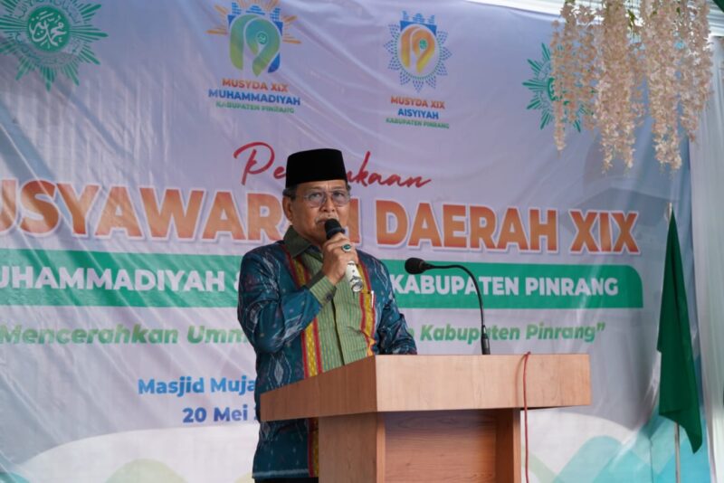 Wakil Bupati Pinrang Drs.H.Alimin,M.Si membuka langsung kegiatan Musyawarah Daerah Pengurus Daerah  Muhammadiyah dan Aisyiyah