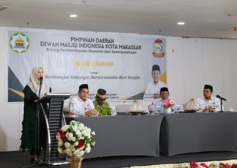 Wakil Wali Kota Makassar, Fatmawati Rusdi, Membuka Workshop Pengembangan Kewirausahaan, di Hotel Karebosi Premier, Minggu 11 Juni 2023