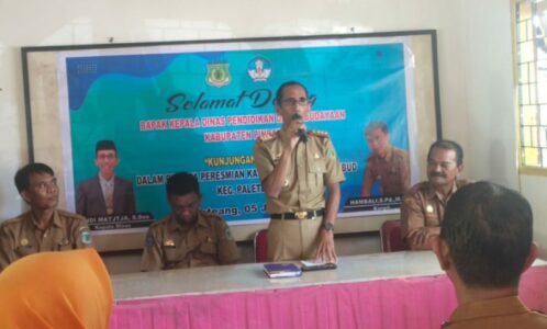 Kadis Dikbud Pinrang Andi Matjtja meresmikan kantor korwil kecamatan Paleteang