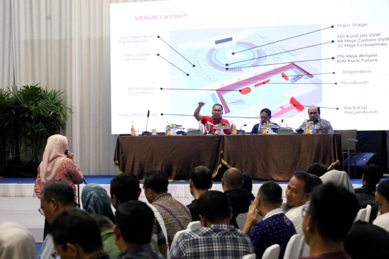 Wali Kota Makassar, Ir. Moh. Ramdhan Pomanto, Melaksanakan Rapat Koordinasi Bersama Organisasi Perangkat Daerah (OPD), di Jalan Amirullah DP Hall, Jum'at 30 Juni 2023.