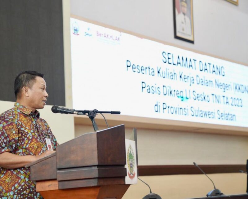 Sekprov Sulsel Andi Darmawan Bintang Sabut kedatangan Kunjungan Kerja Dalam Negeri