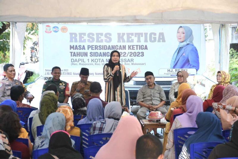 Legislator DPRD Kota Makassar Fraksi Partai Demokrat, Gelar Reses Ketiga di Jalan Faisal, Kelurahan Banta-bantaeng, Kecamatan Rappocini, Selasa 1 Agustus 2023