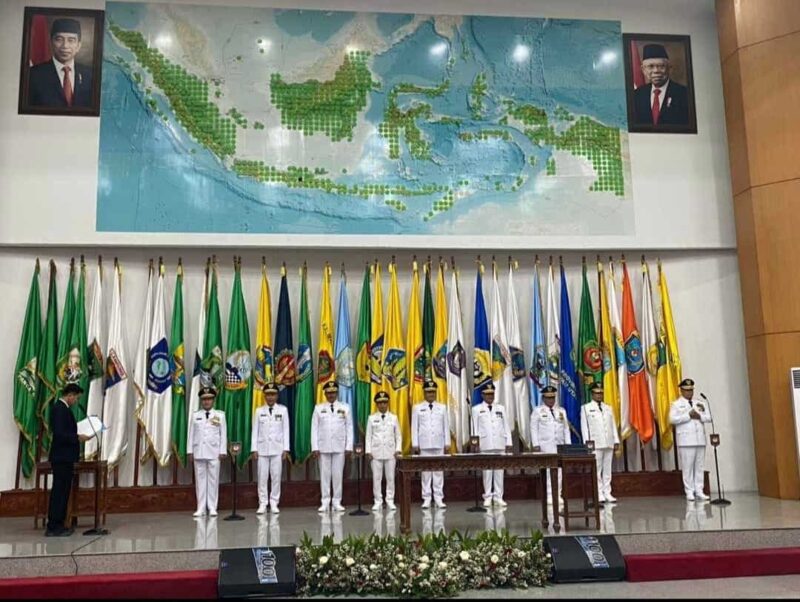 Penjabat Gubernur Sulawesi Selatan Bahtiar, Resmi Dilantik di Sasana Bhakti Praja (SBP) Kemendagri, Jalan Medan Merdeka Utara, Jakarta Pusat, Selasa 5 September 2023