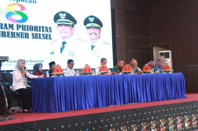Pemerintah Kabupaten Wajo menggelar Rapat Koordinasi (Rakor)  Percepatan Pencapaian 8 Program Pioritas Pj. Gubernur Sulsel di Ruang Pola Kantor Bupati Wajo, Rabu (13/09/2023)