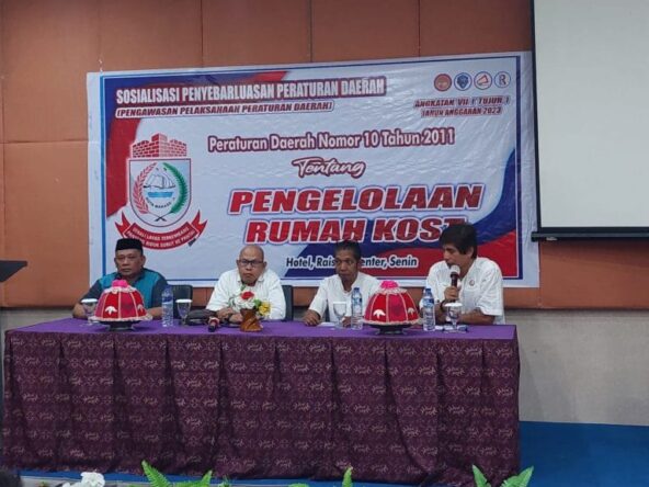Legislator DPRD Kota Makassar, Syamsuddin Raga, Menggelar Sosialisasi Perda Nomor 10 Tahun 2011, di Hotel Raising Star, Senin 10 Juli 2023
