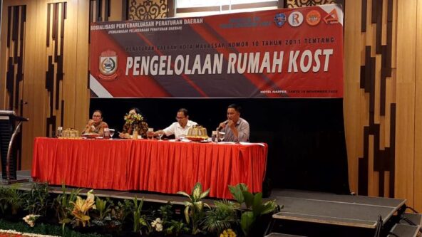 Legislator DPRD Kota Makassar, Menggelar Sosialisasi Pengelolaan Rumah Kos, di Hotel Harper, Sabtu 18 November 2023