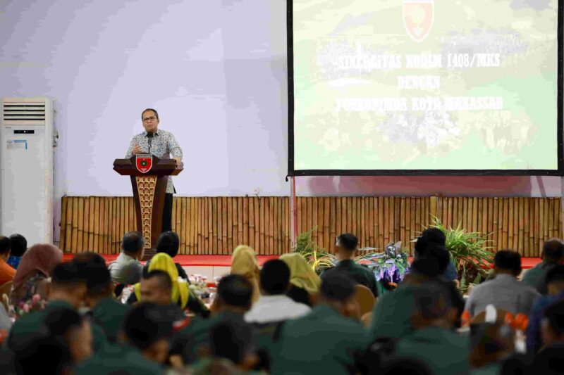 Wali Kota Makassar, Ir. Moh. Ramdhan Pomanto, Menyanjung Malam Sinergitas Forkopimda-Kodim 1408 Makassar, Selasa 23 Januari 2024