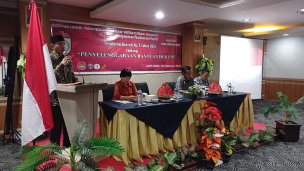Legislator DPRD Kota Makassar, Anton Paul Goni, Menggelar Sosialisasi Perda tentang Penyelenggaraan Bantuan Hukum, di LYNT Hotel, Jum'at 2 Februari 2024