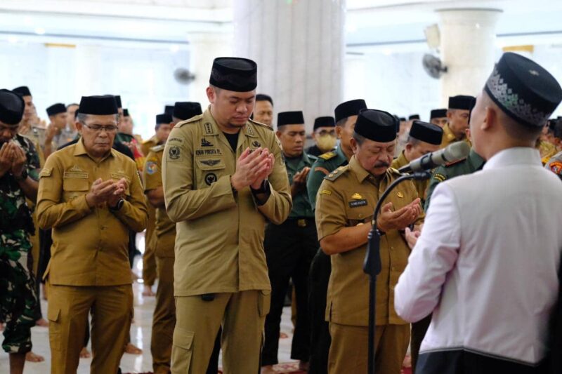 Bupati Gowa, Adnan Purichta Ichsan, Menggelar Dzikir dan Doa Bersama Pemilu Damai, Senin 12 Februari 2024.