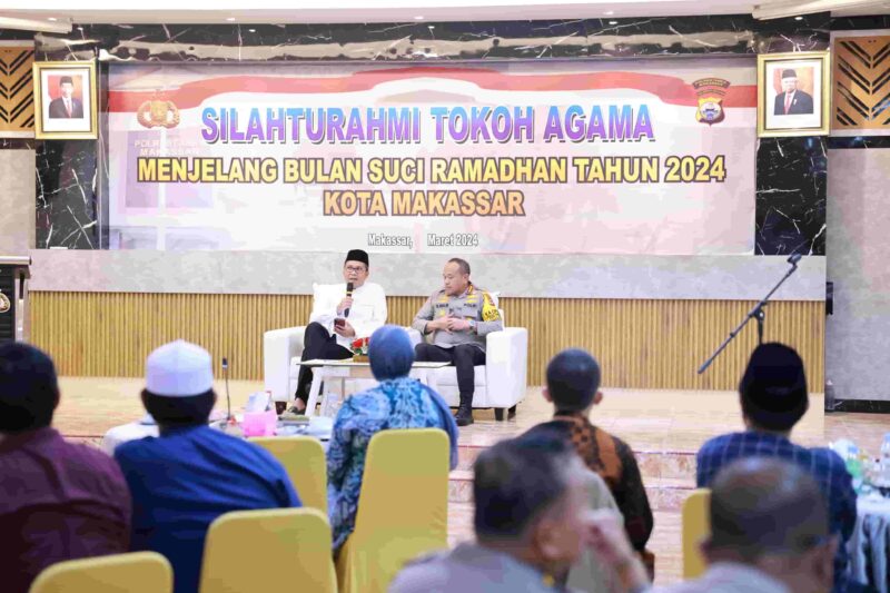 Wali Kota Makassar, Ir. Moh. Ramdhan Pomanto, Bersama Kapolrestabes Kombes Pol Mokhamad Ngajib, Menjalin Silaturahmi Jelang Ramadhan, Jum'at 1 Maret 2024