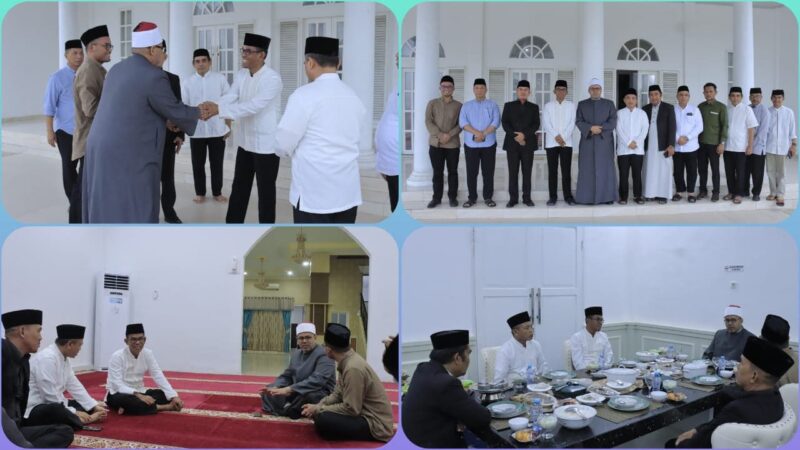 Penjabat Bupati Takalar, Setiawan Aswad, Menerima Kunjungan Syeikh Mahmud Abdul Malik Ahmad Hasan dari Mesir, di Rumah Jabatan Bupati Takalar, Jum'at 15 Maret 2024