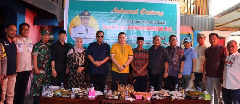 Pj, Bupati Wajo Andi Bataralifu menerima Kunjungan Kerja Penjabat Gubernur Sulawesi Barat Bahtiar Baharuddin di Pammana Desa Abbanuange, Sabtu 3/8/2024