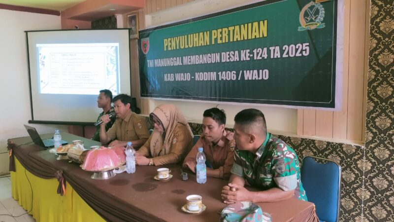 Satgas TMMD ke-124, Gelar Penyuluhan Pertanian, Kodim Wajo, Advertorial