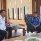 Walikota Parepare, H. Tasming Hamid ketika menerima rombongan Panitia Konferensi Provinsi PWI Sulsel yang dipimpin oleh Plt Ketua PWI H.Zulkifli Gani Ottoh.