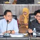 Ketua DPRD Pinrang H. Nasrun Paturusi didampingi wakil ketua DPRD Ir. H. Syamsuri pimpin rapat Banggar DPRD Kabupaten Pinrang bersama Tim Anggaran Pemerintah Daerah (TAPD).